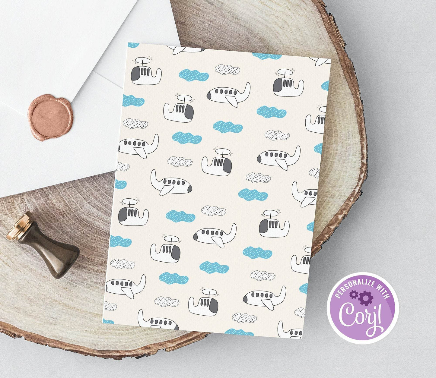 Airplane 1st Birthday Invitation EDITABLE Template, Printable Boy Plane Party First birthday invitation, red white blue, Instant Download