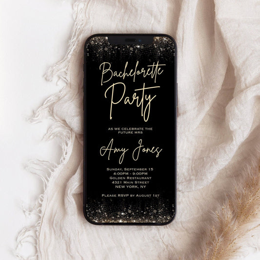Digital Bachelorette Party Invitation | Customizable Text Messahe Evite