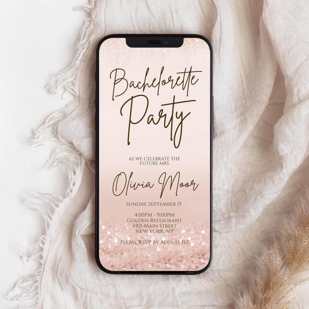 Digital Bachelorette Party Invitation – Editable Text Message Evite | Smartphone Electronic Invite Template | DIY Mobile Bachelorette Card