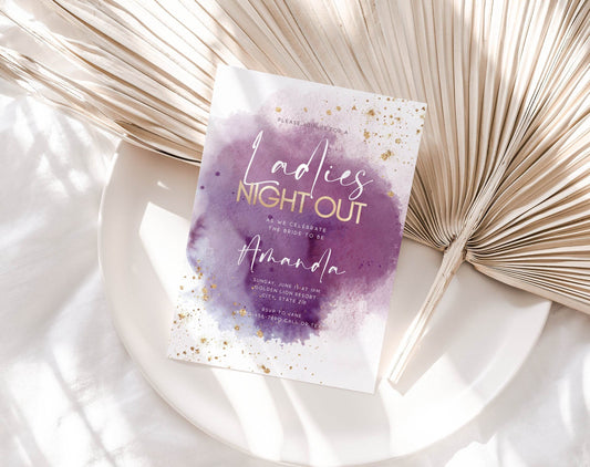 Ladies Night Out Party Invitation Template, Editable Girls Night Digital Invite, Text Message Evite, Women's Birthday Printable Card