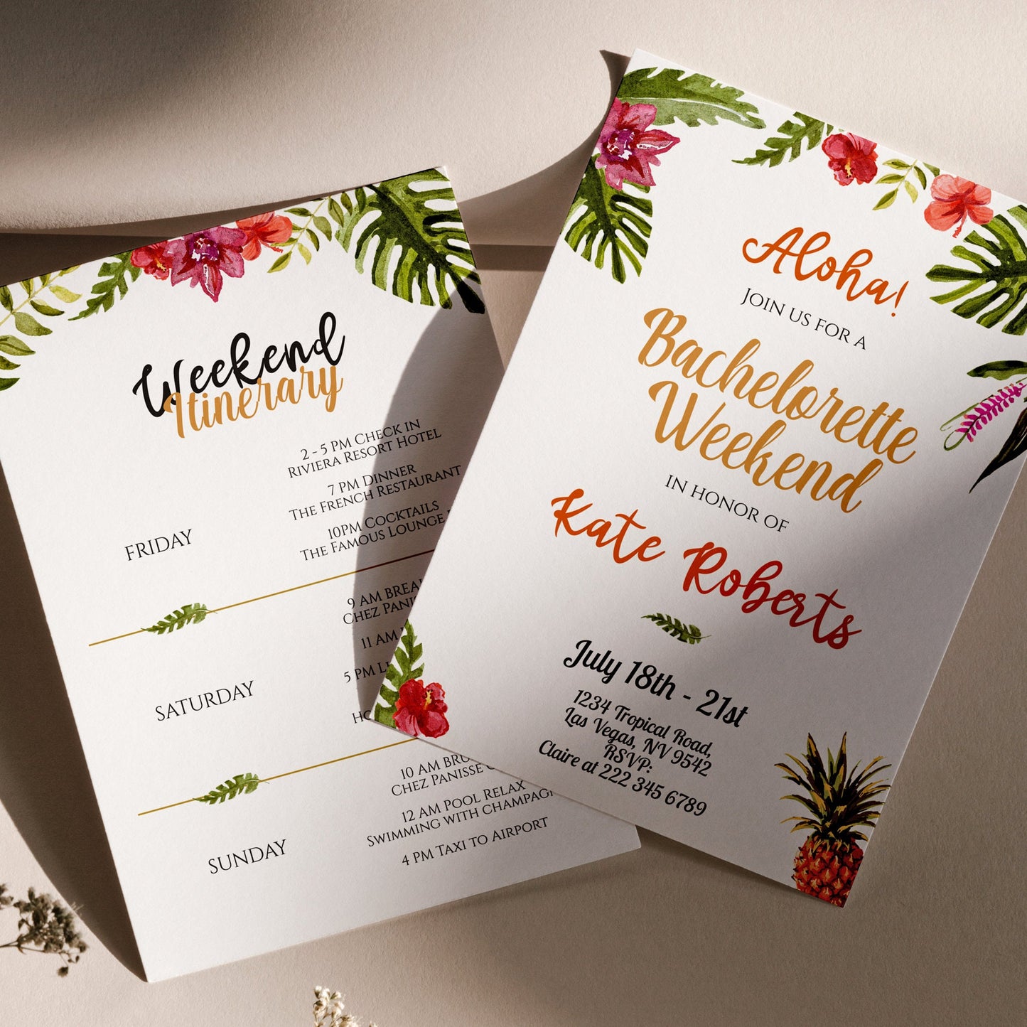 Bachelorette Party Invitations, Bachelorette Invite, Weekend Itinerary, Bachelorette Invitation Template, Instant Download, Digital File