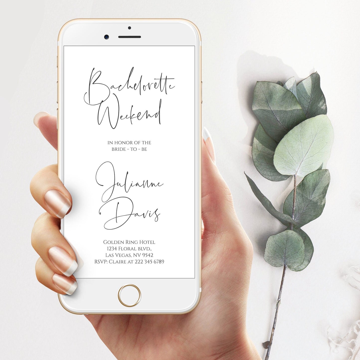 Bachelorette Party evite | Editable Mobile Invitation | Instant Download