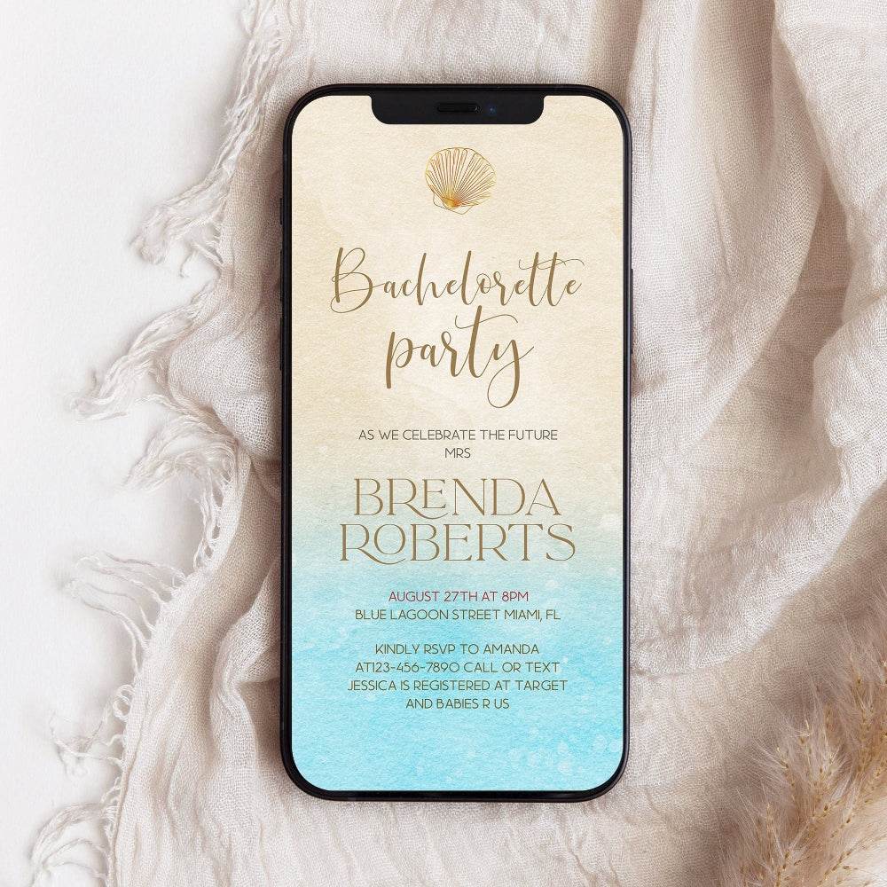 Digital Bachelorette Party Invitation | Electronic Phone Invitation Template | Text Message Evite | Instant Download