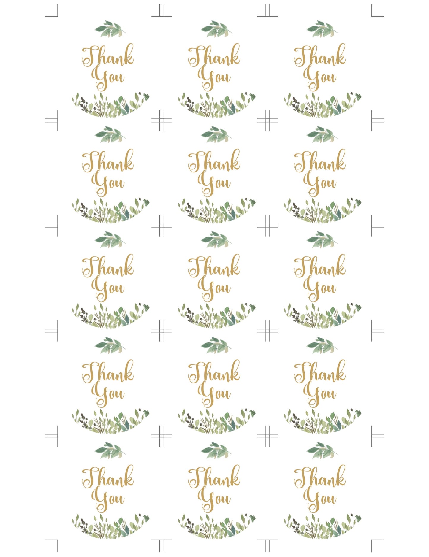 Greenery Round Thank You Tag Template, Editable , Printable Round Favor Tag, Circle Thank You Tag, Wedding Favor Tag, 2 x 2 Inches, DIY Tag