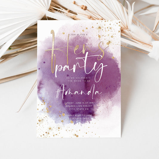 Printable Hens Party Invitation Template, Editable Bachelorette Invitation, Bachelorette Digital Invite, Email Text Message, DIY Hens Party