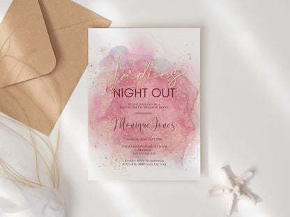 Ladies Night Out Party Invitation Template | Editable Brides Night Out Invite