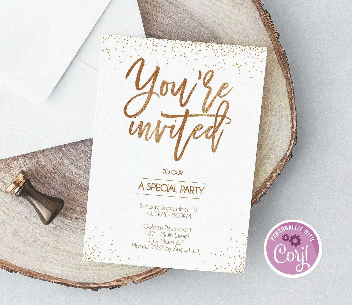 You're Invited Invitation Template – Editable Business, Graduation, Special Event Printable | Instant Download Invitation Design