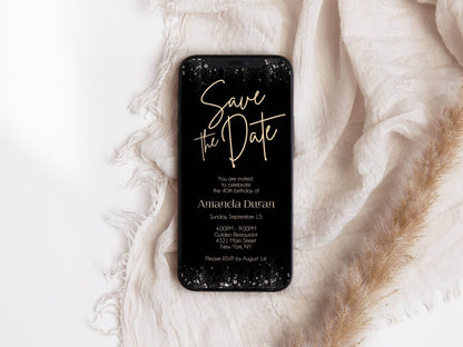 Electronic Save The Date, Electronic Invitation Template, Save The Date Ecard, Editable Template, Email Text Message, Digital Invite, Evite