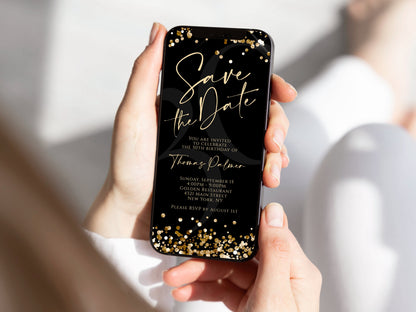 Digital Save The Date | Editable Electronic Invitation Template | Instant Download