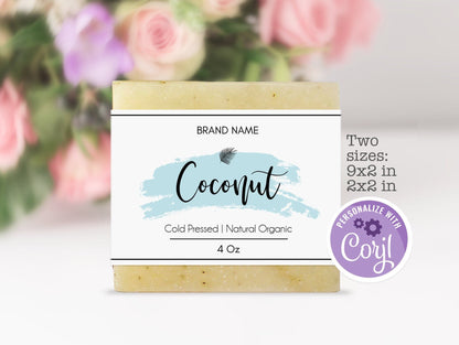 Custom Soap Label Template, DIY Printable Soap Labels, Editable Label Template