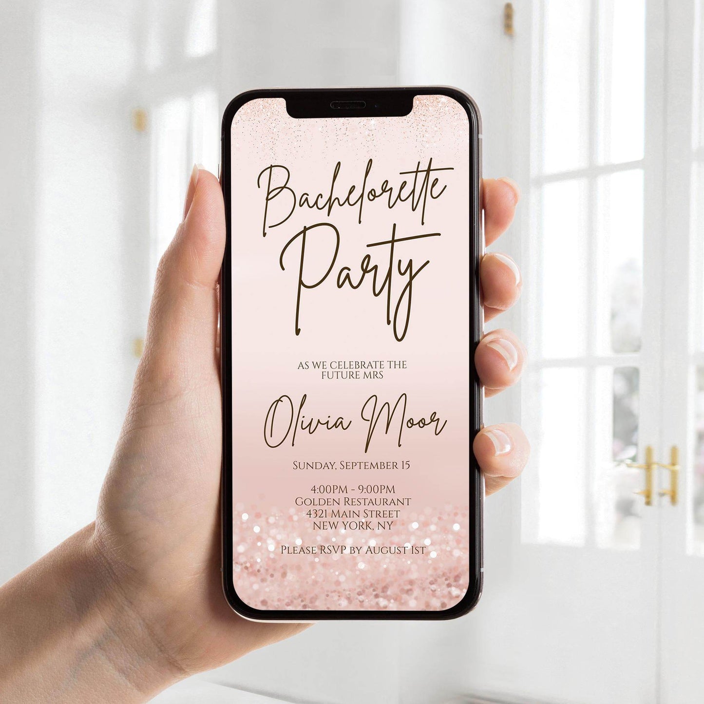 Digital Bachelorette Party Invitation – Editable Text Message Evite | Smartphone Electronic Invite Template | DIY Mobile Bachelorette Card