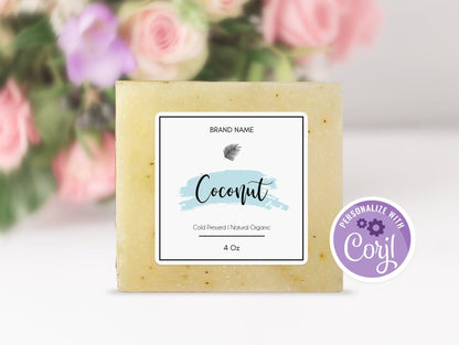 Custom Soap Label Template, DIY Printable Soap Labels, Editable Label Template