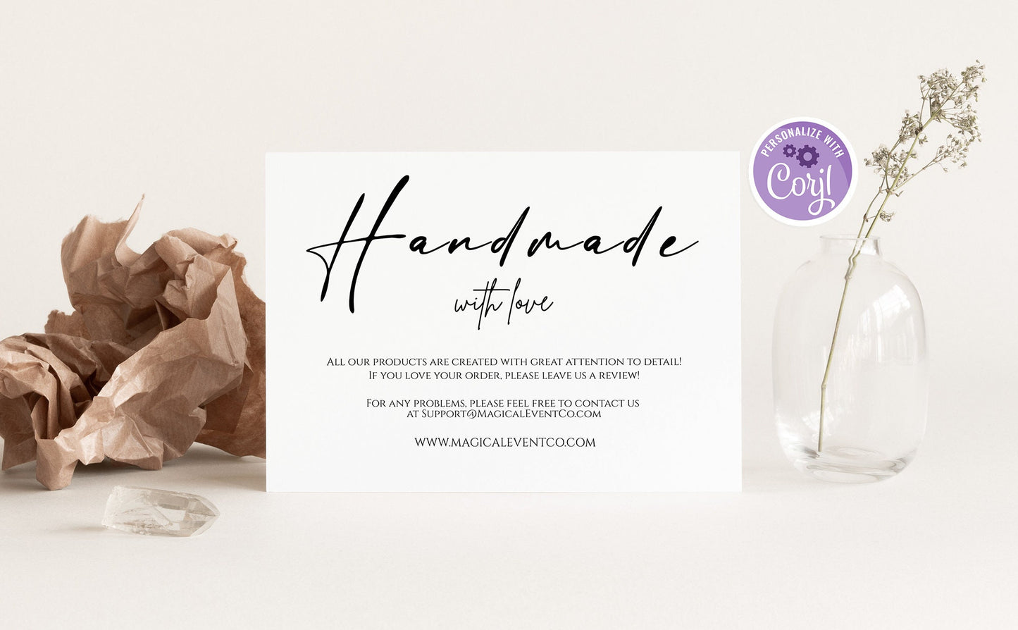 Printable Thank You For Your Order Cards Template, Small Business Thank You Card Online Etsy Seller Thank You Purchase Card Instant Download