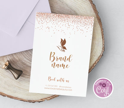 Rose Gold Price List Editable, Business Price List Template, Printable Price Guide, Pricing Sheet Hair Beauty Salon Chart, Instant Download