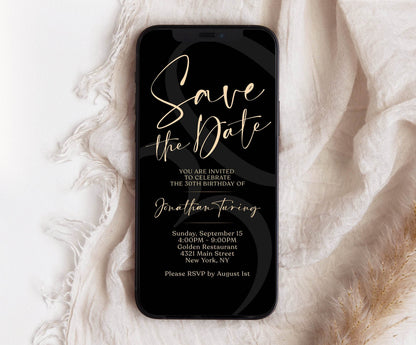 Digital Save The Date, Electronic Invitation Template, Save The Date Ecard, Editable Template Instant Download, Electronic Invite, DIY Evite