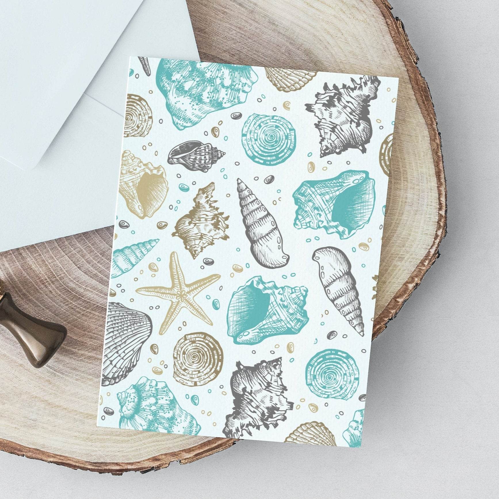 Beach Wedding Menu Template – Printable Sea-Themed 5x7 Menu – Editable Bridal Shower or Party Menu – Instant Digital Download